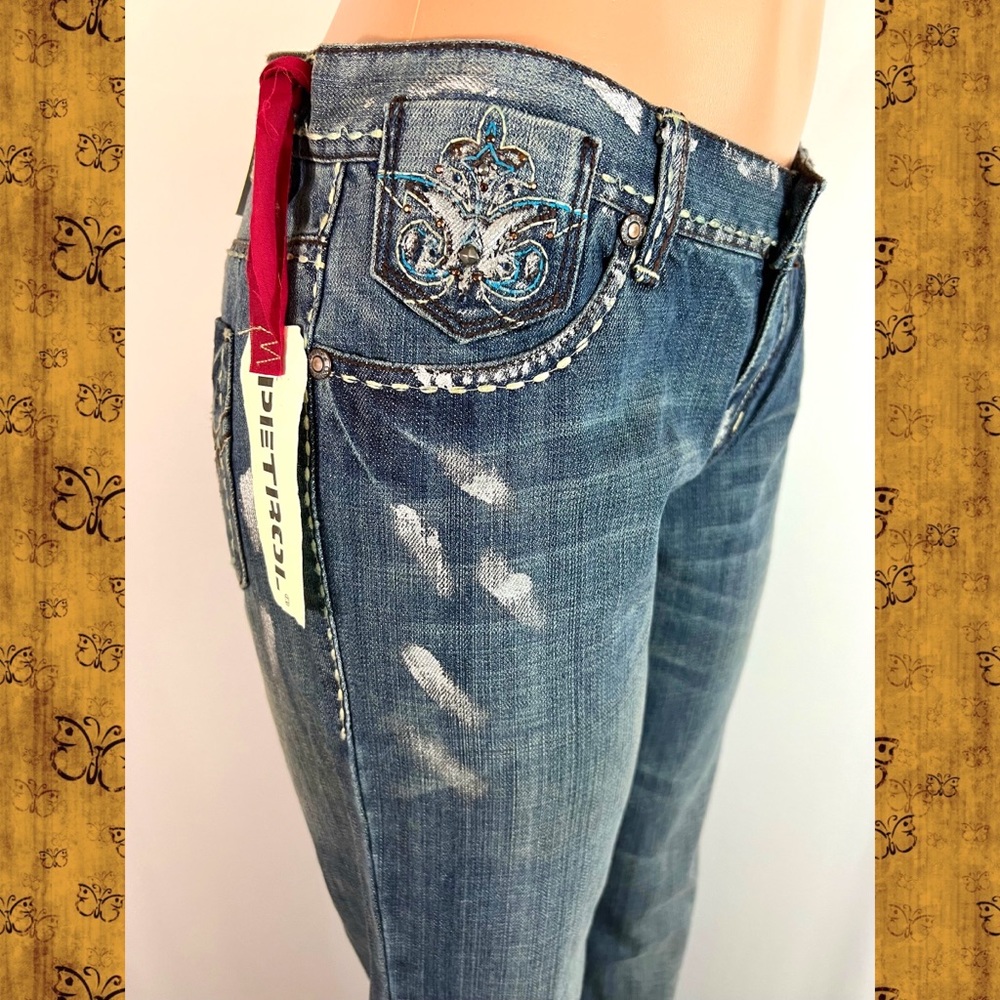 PETROL Womens Low Rise Boot Cut Jeans, Size 10, Inseam 36